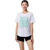 Pullover Crew Neck Letter Short Sleeve Dropped Shoulder Sleeve T-Shirt Women's Snow White