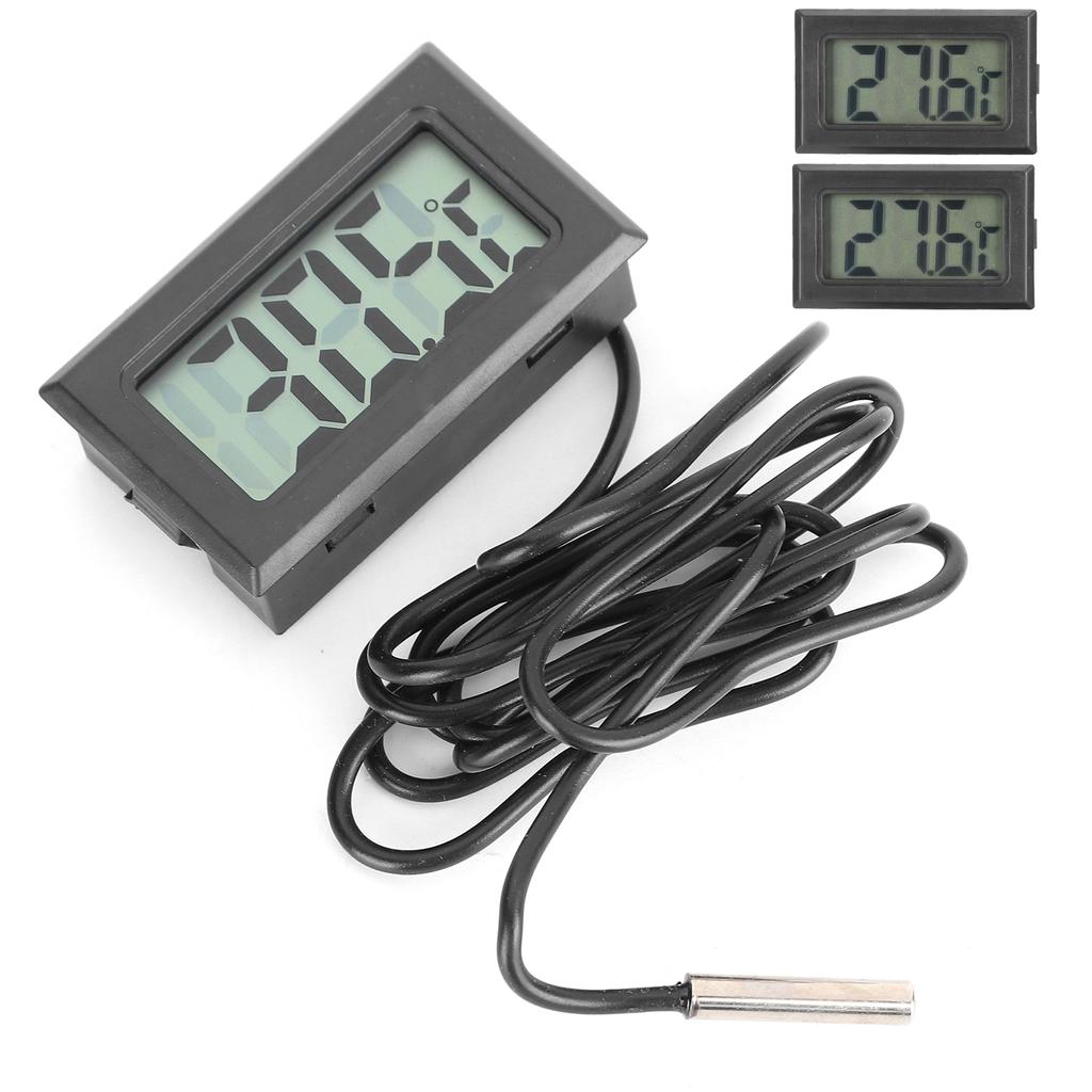 2Pcs Fish Tank Digital Thermometer Aquarium Temperature Gauge Monitor with Probe