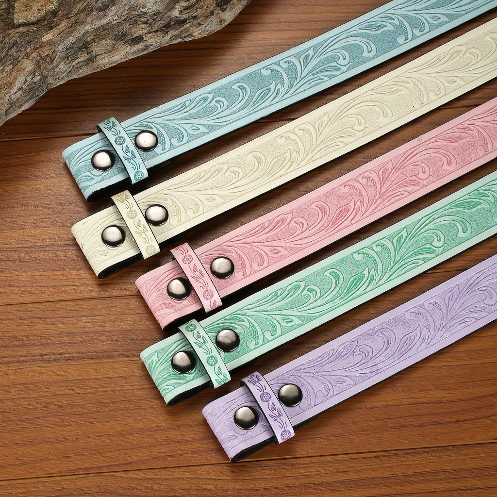 Cinto de Uso Personalizado Estilo Denim Ocidental Design Retrô Estilo Neutro Masculino E Feminino Cinto Em Relevo