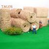 4 Stück Miniatur-Heuballenmodell, realistisches Mini-Heuhaufen-Ornament, winziger runder gefälschter Strohballen, DIY-Farm, Mikro-Landschaft, Puppenhaus-Dekoration, Zubehör