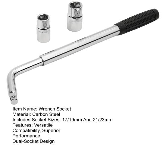 Telescopic Wheel Wrench Socket 380-550mm Retractable RV Sleeve Tire Nut Retractable Tire Nut Wrench Wheel Tool