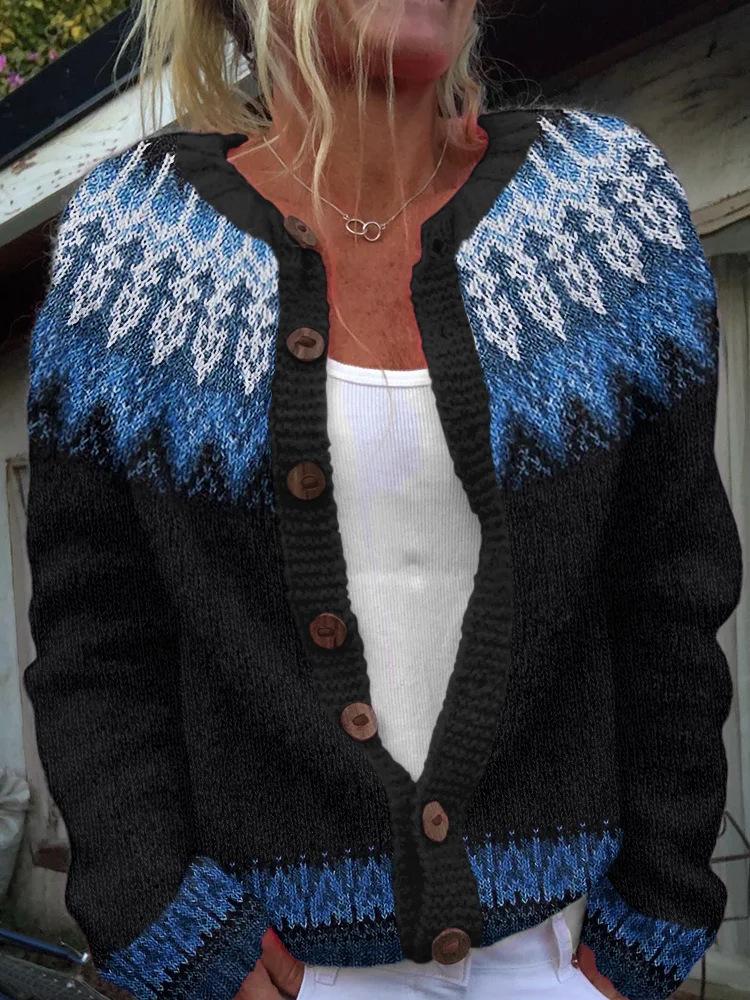 2026 Foreign Trade New 3D Digital Printing Cardigan Knitted Jacket Women's Clothing Early Spring and Autumn Factory Wholesale