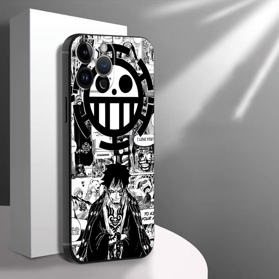 One Piece Comic Zoro Case for iPhone XS Max 7 8 13 12 11 17 Pro Max 15 16 14 Plus XR 17Air Black Soft Phone Cover