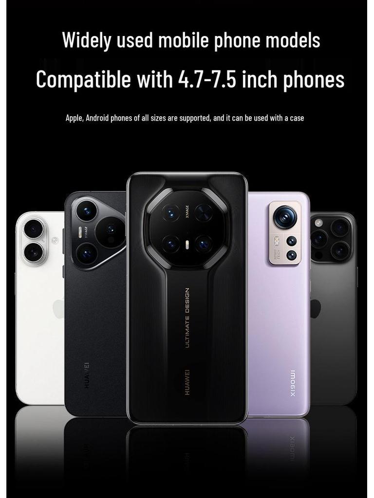 Treaxtlig gravitationsluftventilsbiltelefonhållare med trådlös laddning