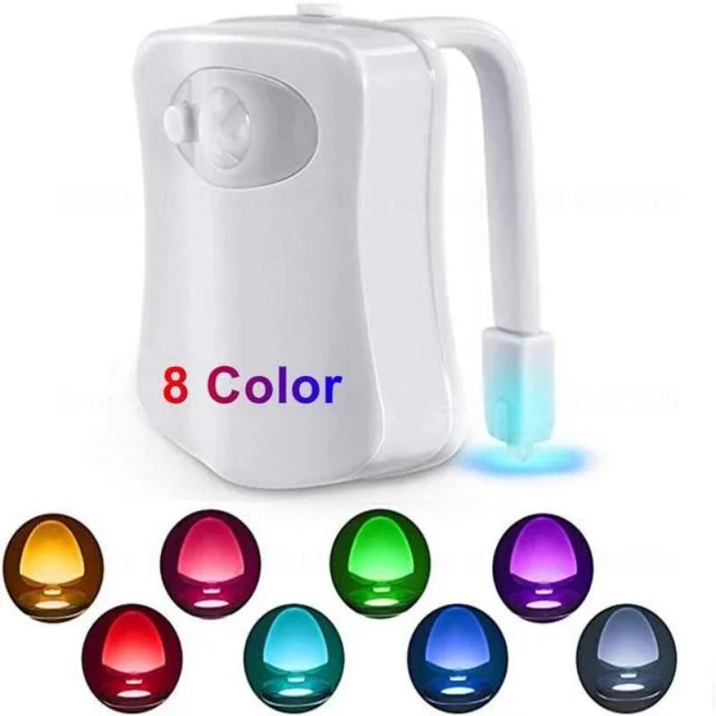 

Ночник для унитаза 16 цветов, светильники с датчиком движения, подсветка для туалетной комнаты, светодиодная лампа, освещение унитаза, украшение для ванной 8 colors,1pc
