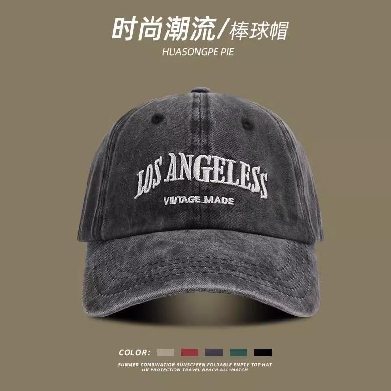 Spring and Summer Washing Couple Versatile Simple Casual Baseball Cap Men Retro American Face Showing Small Baseball Hat Women