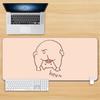Girls Desk MatLazy Funny Kawaii Lulu Pig Pu Leather Mouse Pad Oversize Girl Creative Cute Game Keyboard Large Pink Desktop Mat