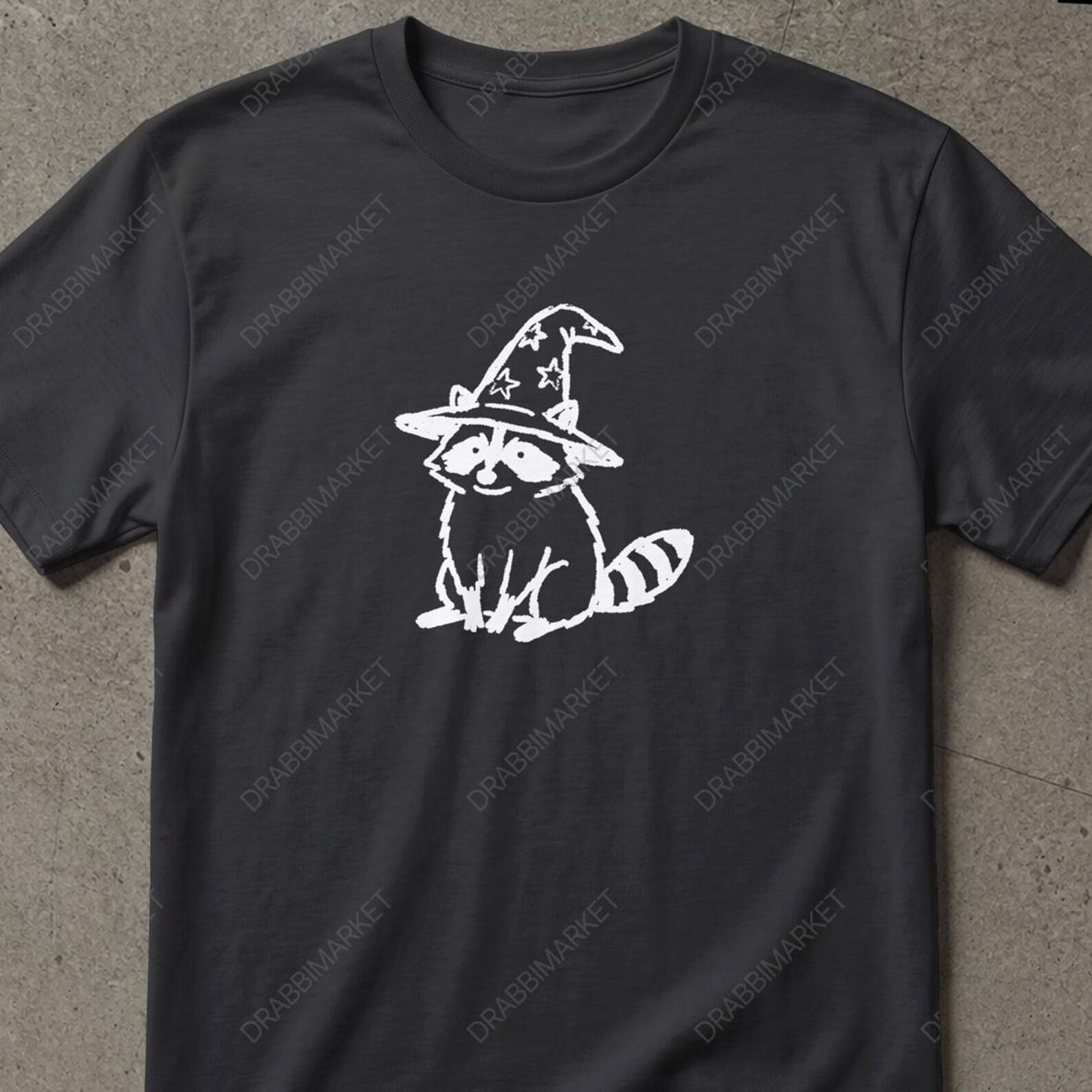 Funny Raccoon Wizard Shirt, Funny Wizzard Meme Shirt, Funny Racoon Meme Shirt Vintage, Racoon Shirt, Y2K Tee Gifts For Friend, Wizard Shirt XL