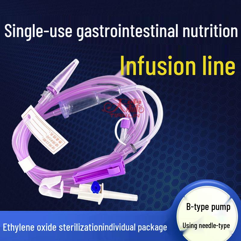 Disposable Gastrointestinal Nutrition Infusion Tube & Feeding Bag Set for Medical/Home Use with Nasogastric Pump