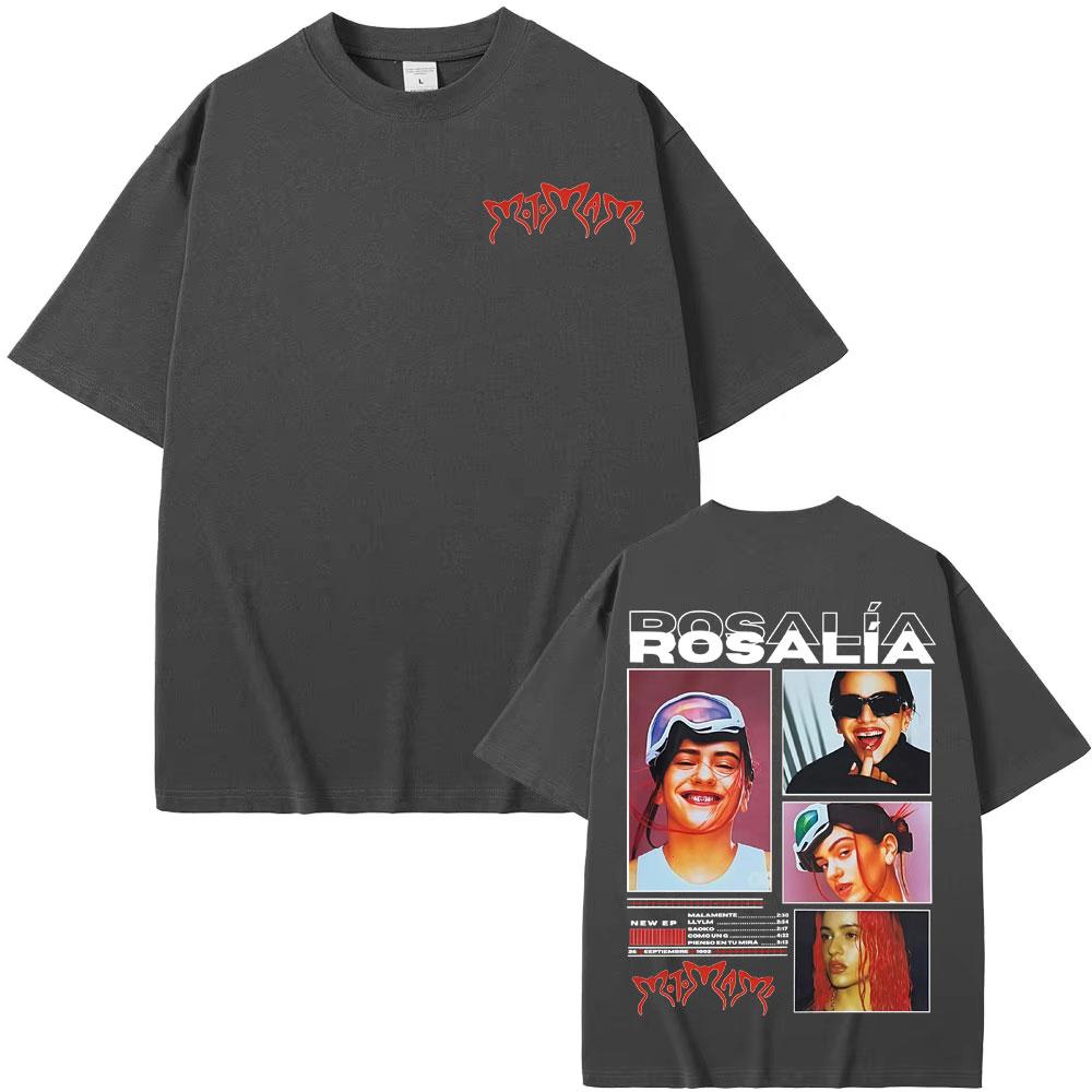 Singer Rosalia Motomami Album 2025 Cover Tee Shirt Unisex Women Clothing Hip Hop Style Street Tshirt High Quality Oversized Tshirt