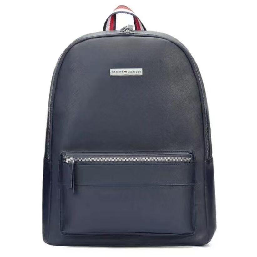 TMF Versatile Fashion Double-Shoulder PU Leather Backpack - Trendy, Large-Capacity for Men & Women