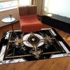 Nordic Marble Print Area Rug for Living Room in Front of Sofa Non-Slip Modern Floor Mat for Bedroom