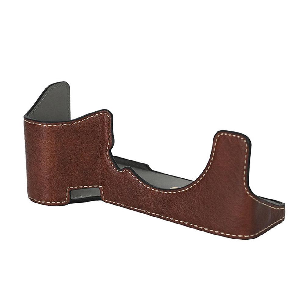 A7R5 Magnetic PU Leather Camera Half Case for Sony A7R5 Alpha 7R V A7RM5 Bottom Opening Cover