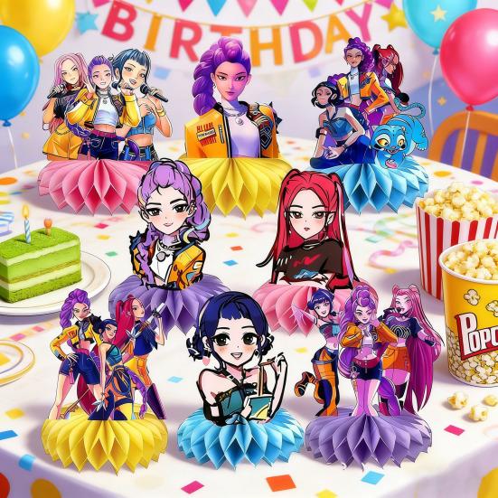 8 st honungskakabordsdekoration skrivbordsprydnad filmjägare födelsedagsfest bordsdekoration barnfesttillbehör fotobåsrekvisita