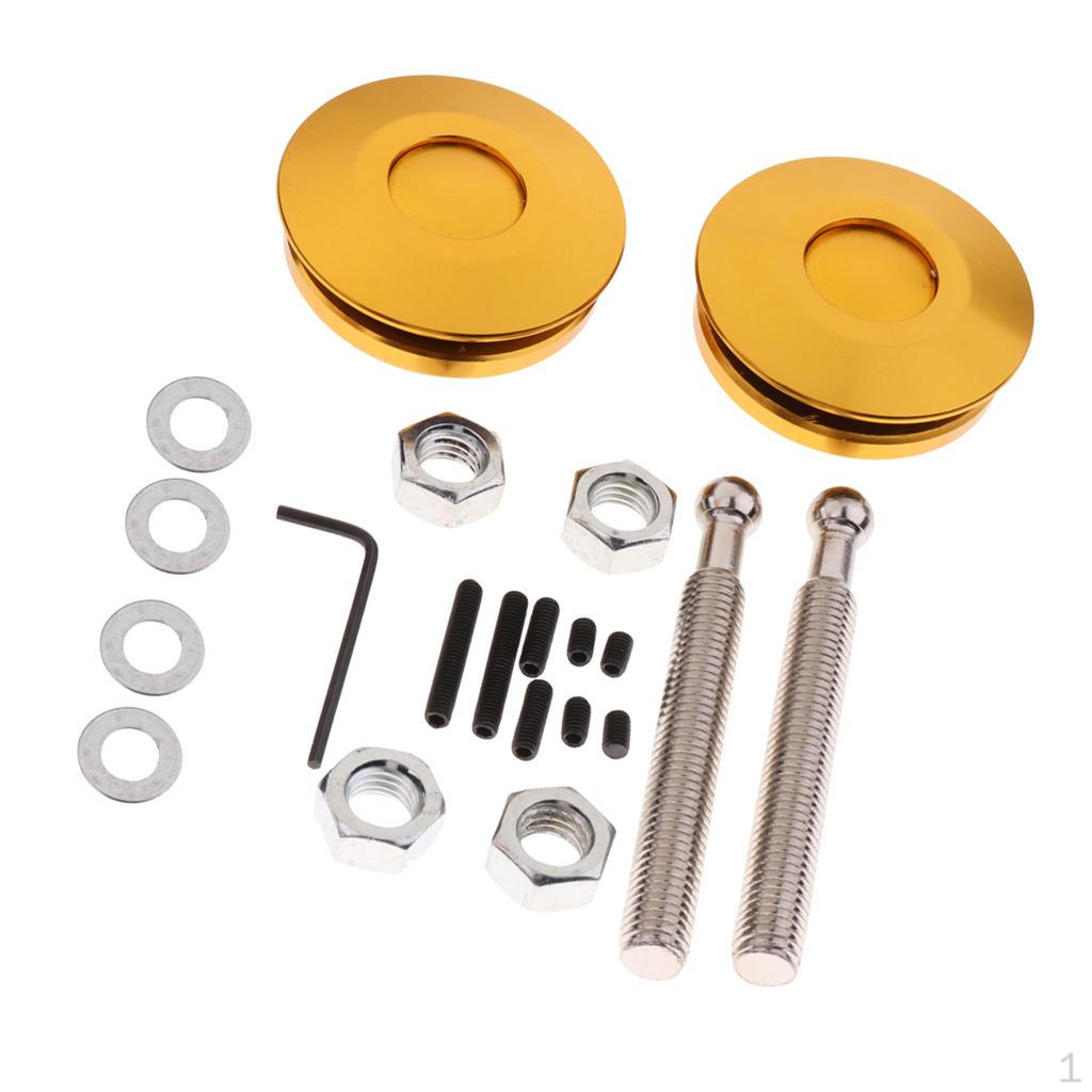 2 Pieces Latch Billet Hood Bonnet золотой