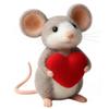 Craft Needle Felting Supply Needle Felted Mouse Handmade Figurine Gifts Mouse Collectible Cute Mouse Felt Mice Ornaments