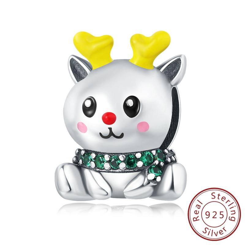 Real Copper Merry Christmas Charms Santa Claus Bead Fit Original Bangle Pendant Bracelet Diy Gift For Friend