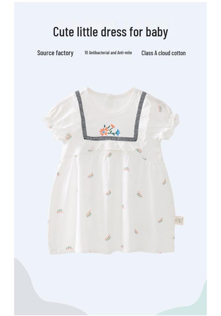 Bestseller Mädchen Sommerkleid mit kurzen Ärmeln aus Baumwolle - Stilvolles Prinzessinnen-Outfit für Kleinkinder