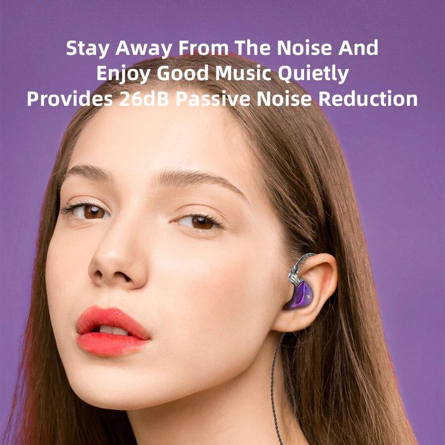 QKZ ZXT In Ear Wired Earphones Dynamic DJ Monitor IEM Earbuds HIFI Music Sport Headphone Noise Cancelling Bass Headset with Mic