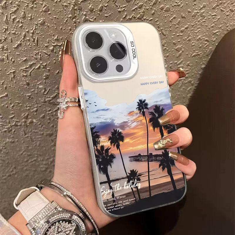 

Seaside Coconut Tree Design TPU Basic Case for Xiaomi 14T 13T 12T Pro 11 Lite 5G 15 14 13 12 11 Shockproof Hard Back Laser Cover Xiaomi 12