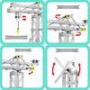 Metal Building Toys, 273pcs 3 in 1 Tower Crane & Frame Crane & Windmill Metal Model Set,Erector Sets for Boys Age 8-12,DIY Building Stem Projects
