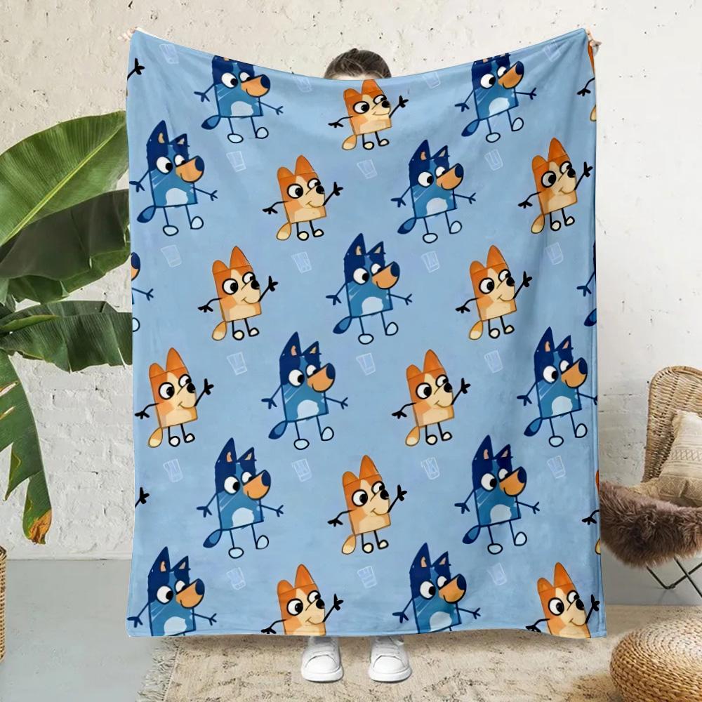 Cartoon B-Blueys Bandit-Chillis Pătură imprimată Pături pentru picnic Pătură caldă Pătură moale și confortabilă Acasă Călătorie Ziua de naștere