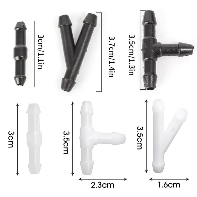 2-Color Wiper Spray Pipe Joiner T Y I 3-Type Windshield Washer Pipe Nozzle Hose Cleaning Water Hose Tube Joint Car Accessories