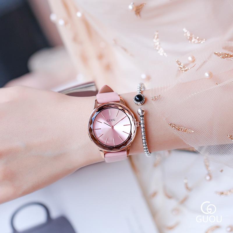 Waterproof Quartz Watch Genuine Leather Watch Simple Fashion Belt Watch Ladies Watch