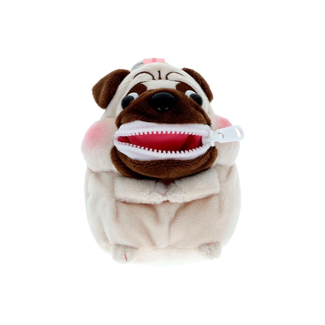 Stationery Pouch Plush Toy Hoobariiz S2339447 Sun-Star Pakupaku Pug бежевый