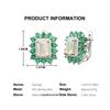 Women's Classic High-End Silver Earrings with Natural Ethiopia Opal & zambia Emerald Gemstones Fine Jewelry