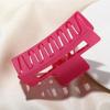 Square Pink Large Shark Clip Cross Acrylic Hair Claws Trendy   Streetwear