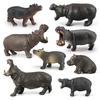 Wild Animal Pvc Hippo Model Set For Kids And Collectors