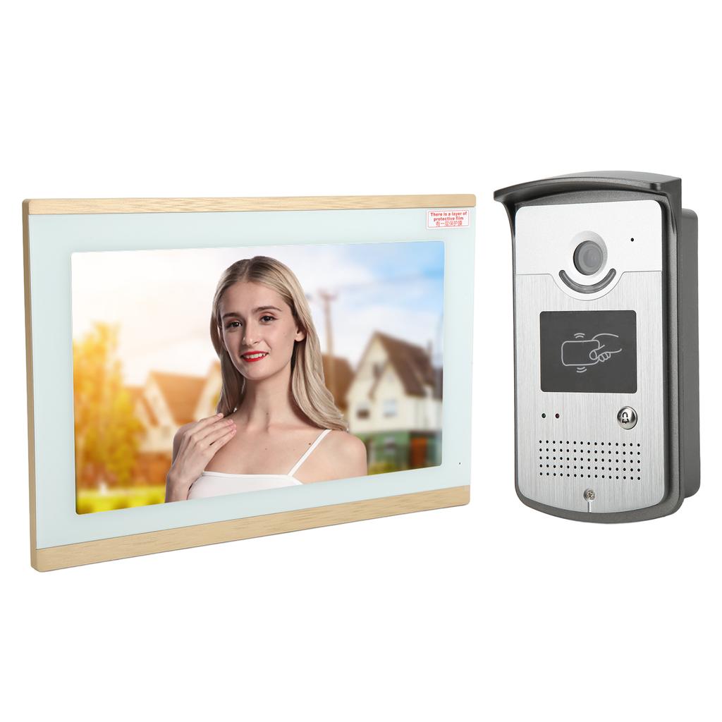 10 Zoll WIFI Video Türsprechanlage Kabelgebundenes Video-Intercom-System für Tuya Smart APP 100?240VEU-Stecker