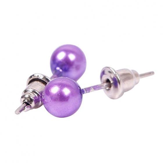 Women's 12 Pair Ear Stud Faux Pearl Round Ball Earrings Set Eardrop Multi-color