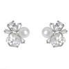 Elegant French Zircon Pearl Earrings: Unique Design & Exquisite Ear Clips for Women