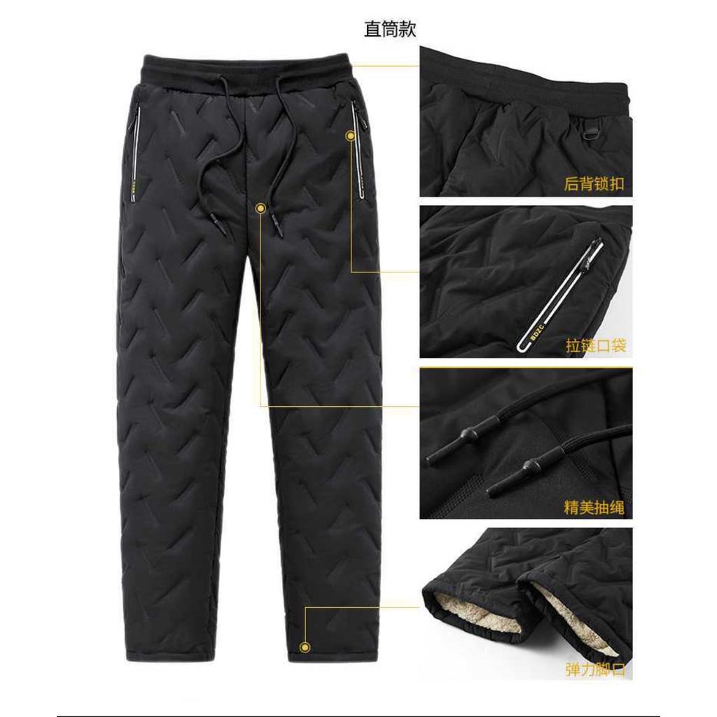 Warme Baumwollhosen, Herren, Übergröße, Lammwolle, Baumwollhosen, Mit Wolle verdickt, Warme Hosen