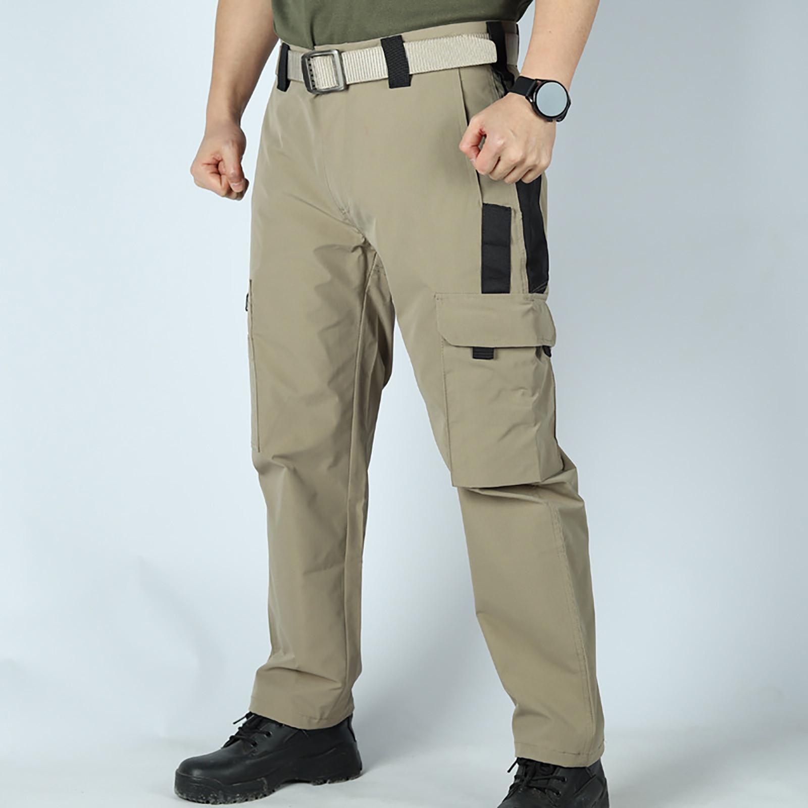 

Мужские комбинезоны, повседневные брюки с несколькими карманами и завязками, походные брюки, хлопковые саржевые брюки XL