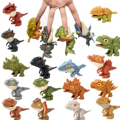 Jurský Prstový Dinosaurus Triceratops Tyrannosaurus Model Hračky pro Děti Kreativní Prstové Kousací Dinosaury Interaktivní Hračka Dárek pro Kluky