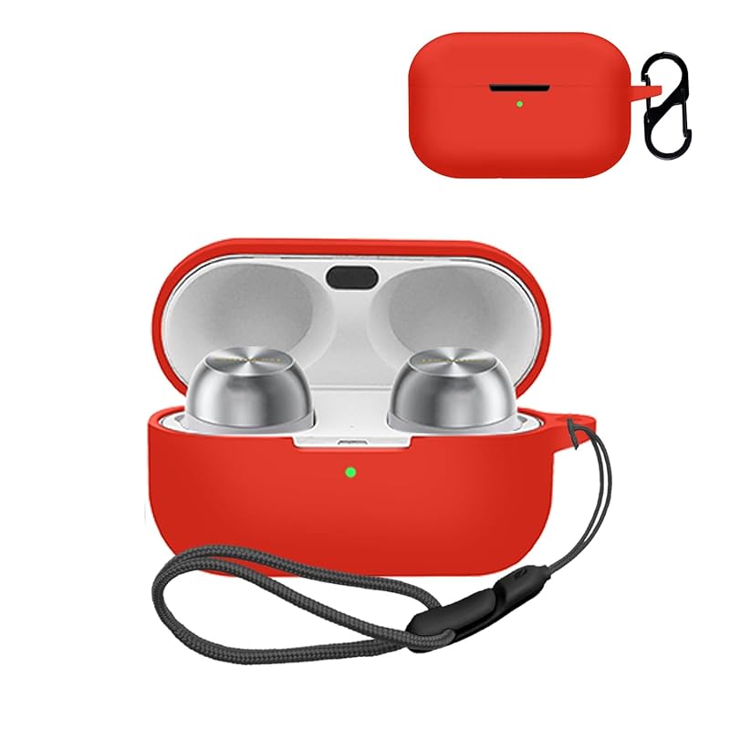 

For Technics EAH-AZ100 for case cover [NOUKAJU] wireless earphones silicon protective case (With carabiner + strap included) ) Fall prevention Scratch