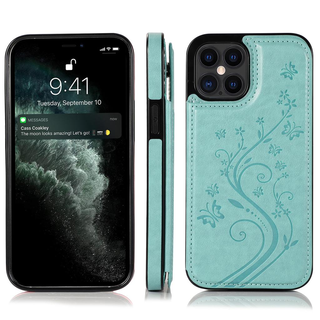 Suitable For IPhone 12 Pro Anti Drop Protective Case 11 Silicone Soft Shell 13 Promax Card Insertion Anti Drop Leather Case
