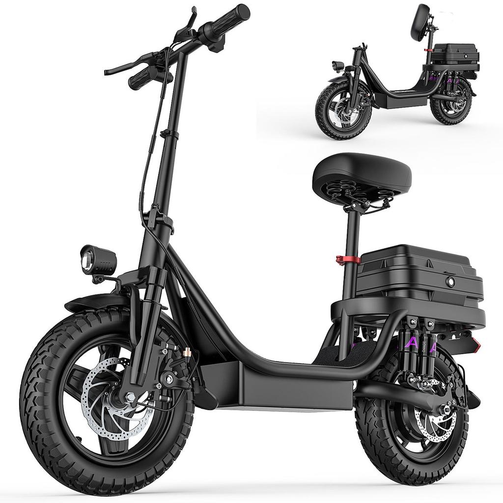 TOOFLY GQ8 14'' Adult Electric Scooter 20MPH 250W Motor 48V15Ah Battery City Commuting E-Scooter Equipped With Removable Seats