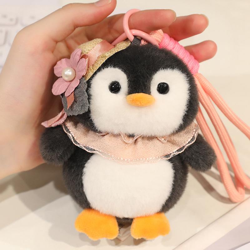 Adorable Penguin Plush Backpack Keychain Pendant Gift