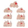 Wooden Elephant Family Puzzle Ornament Love Heart Mother Father Baby