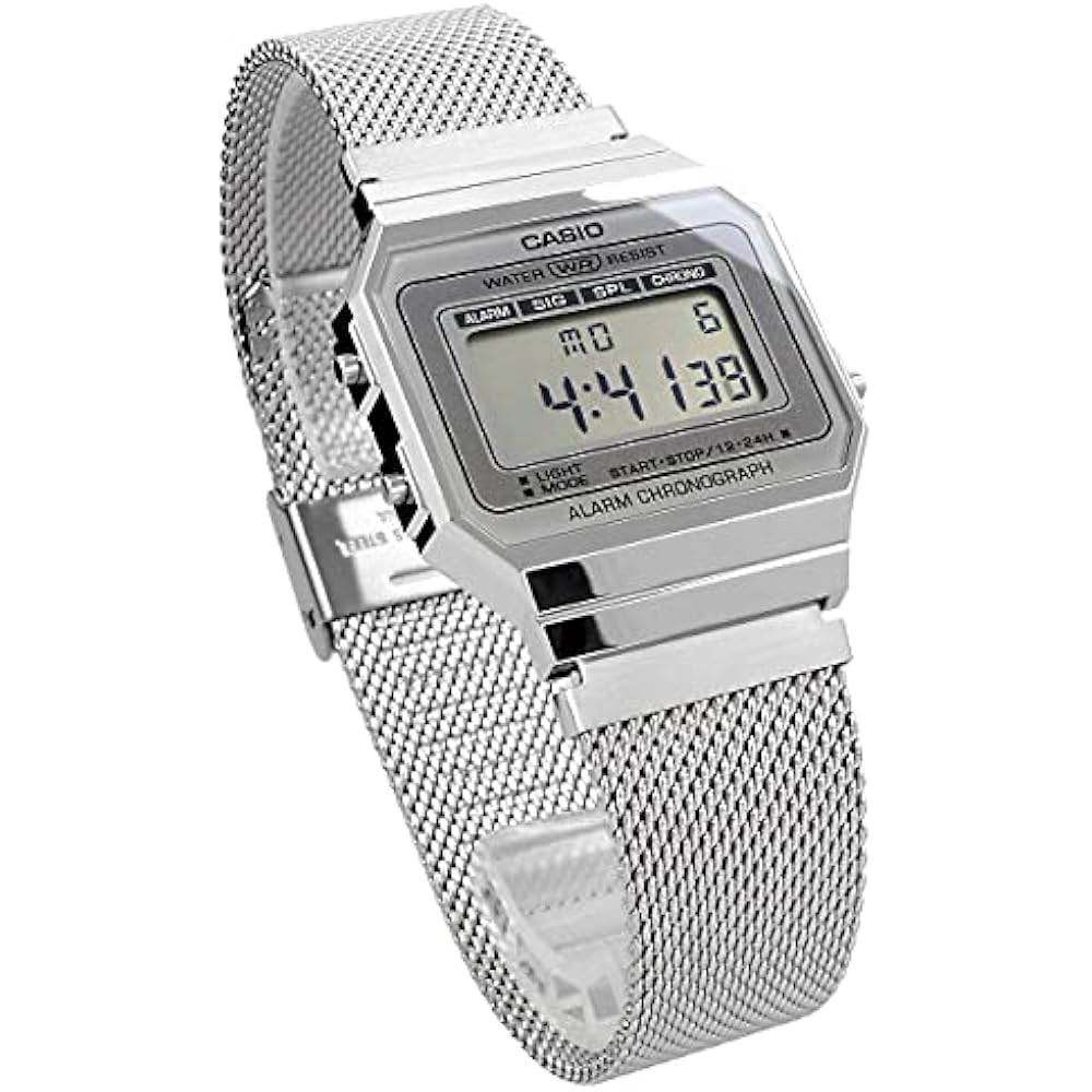 Casio CASIO Digital Watch Vintage Series A700WM-7A Metal Mesh Band Men's Women's Silver Oversea...
