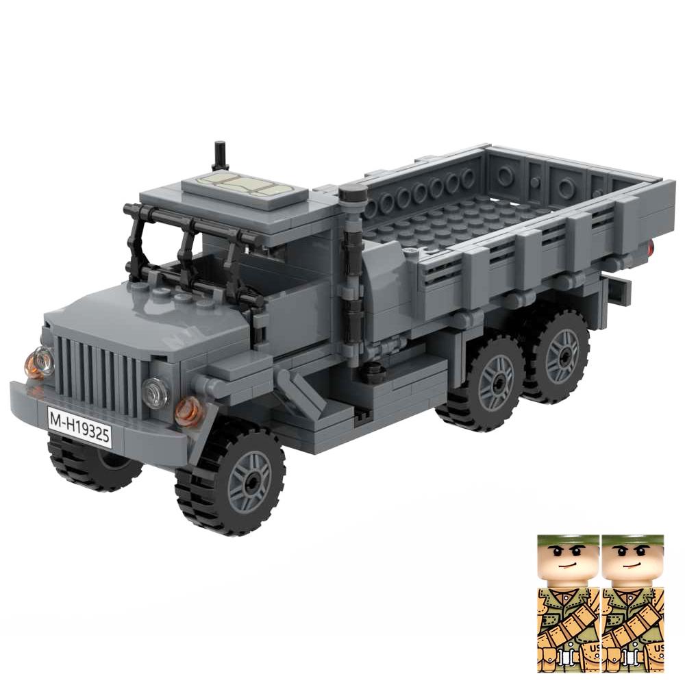 Military Weapons Building Blocks Toy WW2 Truck M35A2 M923 GMC CCKW M3A1 Half Track Personnel Carrier 2 Soldiers War Bricks Gifts