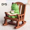 Pryskyřice Funny Frog Socha Neblednoucí Unikátní Funny Frog Socha Sculpture Desktop Dekorace