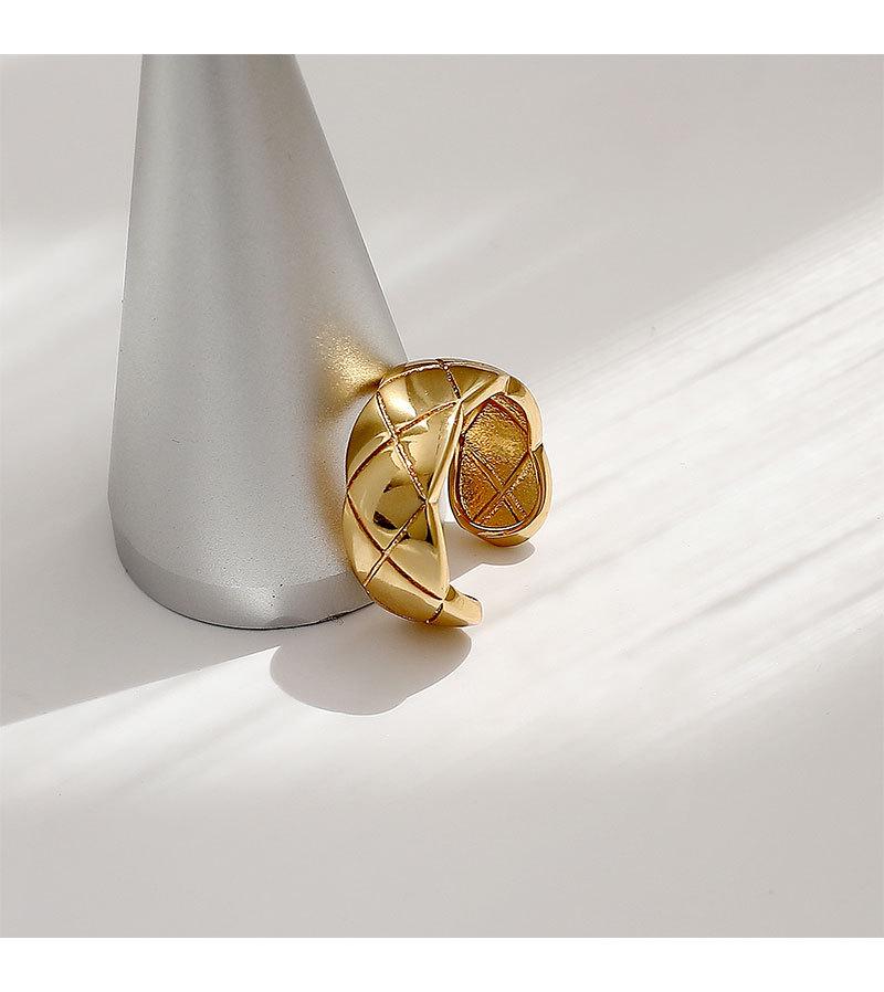 HYACINTH Korean Metal Scratch Index Finger Ring - Cold Style Fashion Temperament