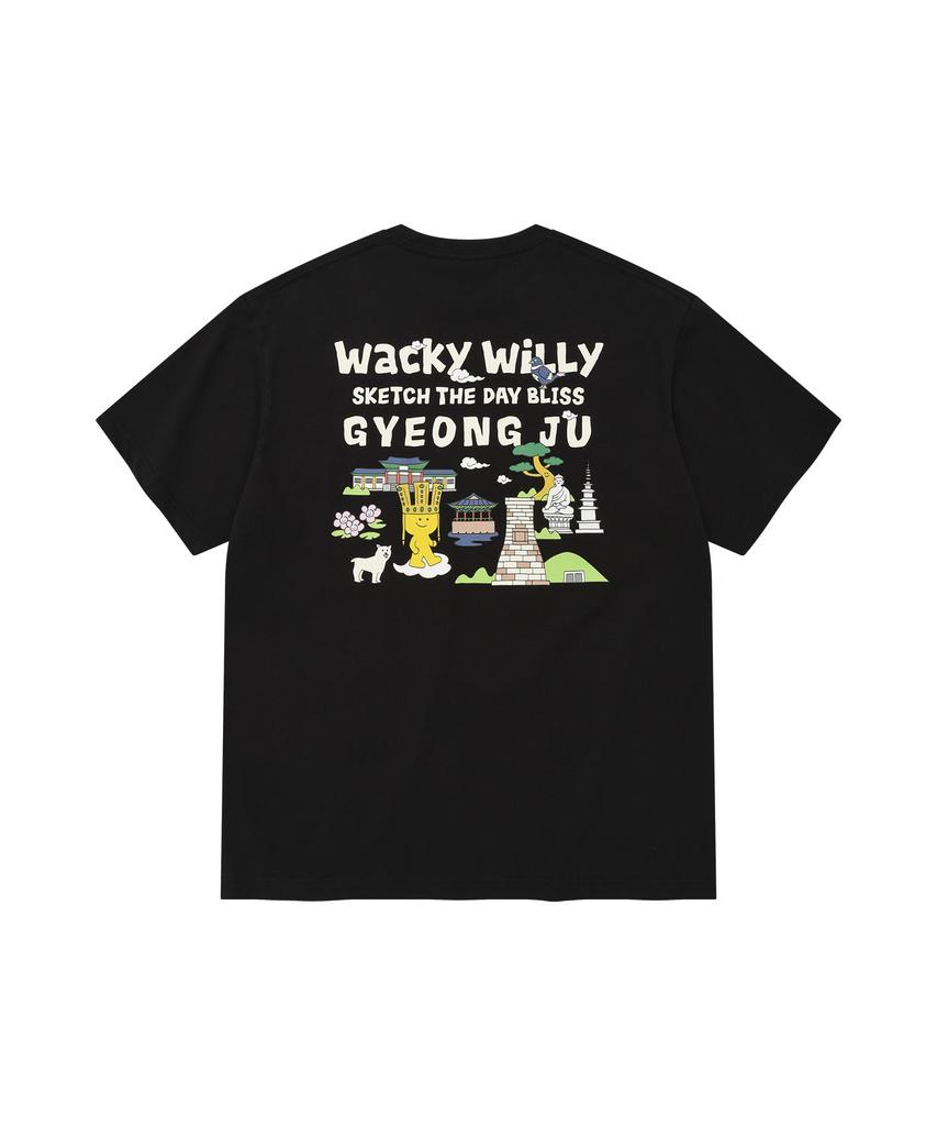 WACKY WILLY Kiki Travel Series Racing T-Shirt Black