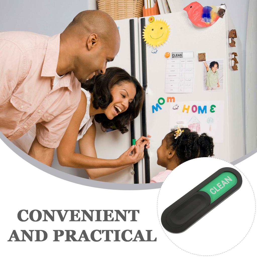Magnetic Clean Dirty Sign Dishwasher Magnet Oval Clean Dirty Sign Magnetic Non-Scratching Sliding Indicator Home Decorations