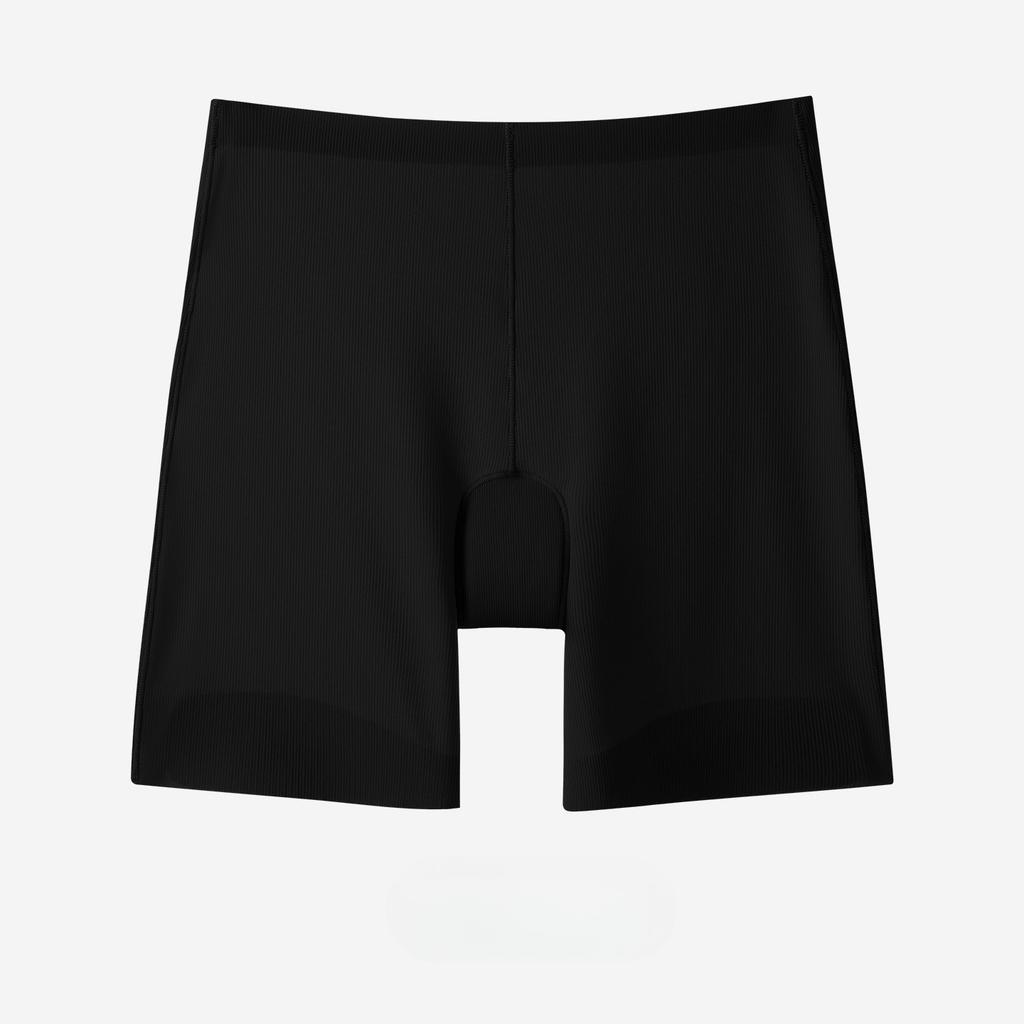 Women's Spring and Summer Thin Anti Slip Traceless Ice Silk Non Crimped Mid Waist Safety Boxers